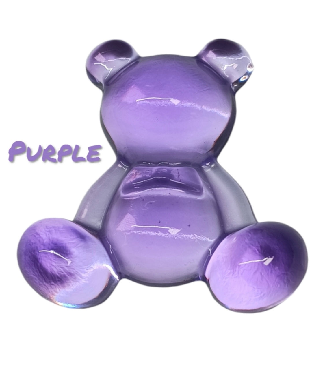 Purple Resin Bear