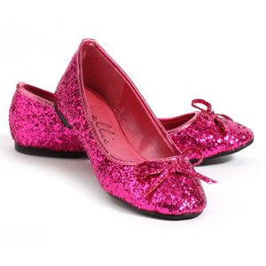 016-MILA-G Adult Glitter Flat With Bow