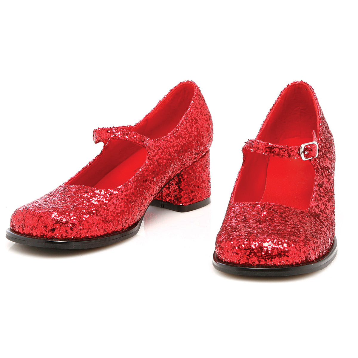 175-EDEN-G 1031 Shoes 1.75" Heel Red Glitter Maryjane Childrens.