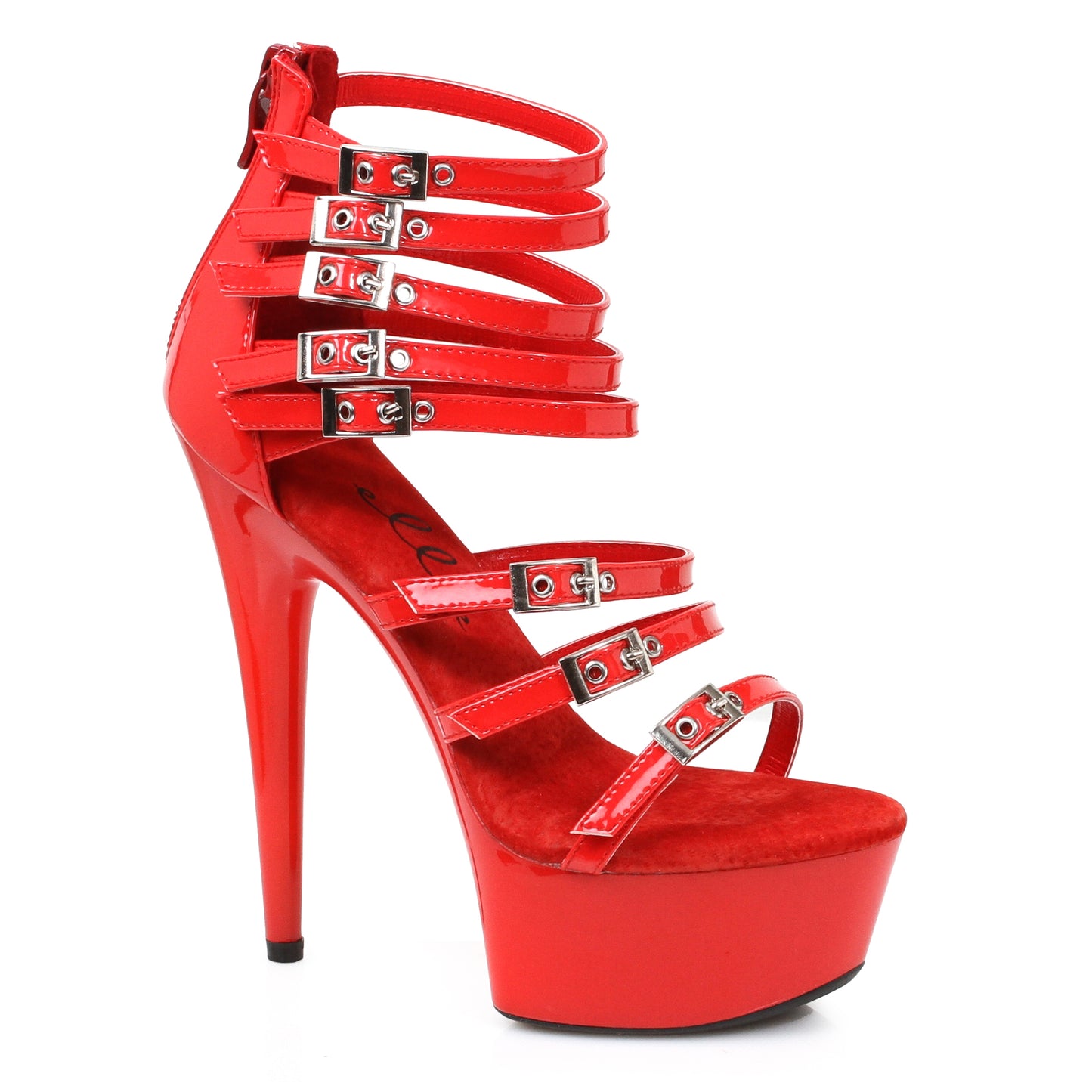 609-NEVE Ellie Shoes 6" Platform Stiletto With Multiple Buckles 6 INCH HEEL