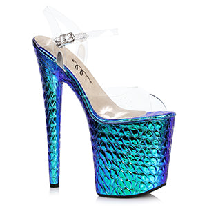 850-SUGAR 8" Heel Hologram Sandal.