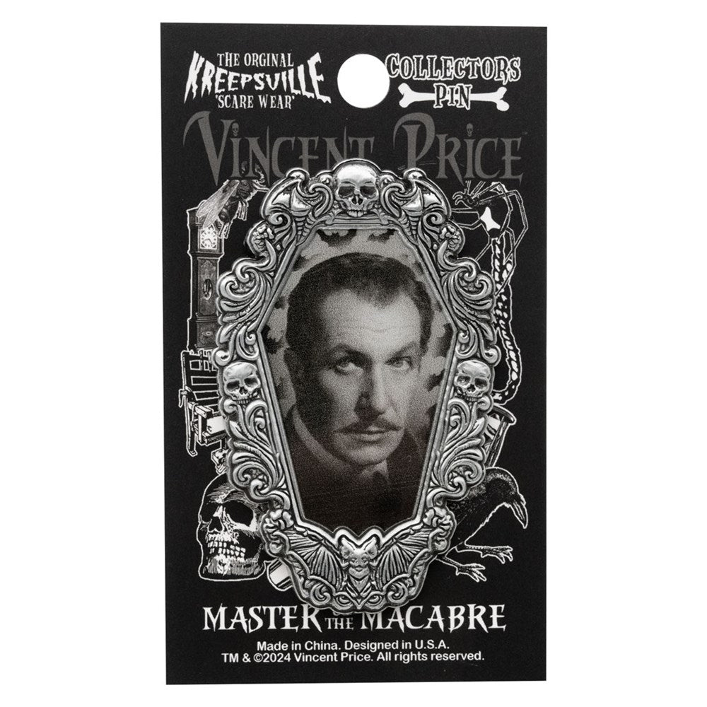 Vincent Price Gothic Frame Enamel Pin