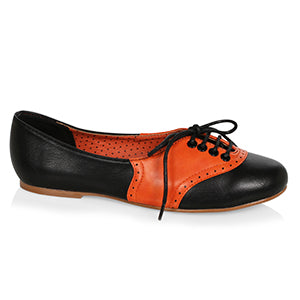 BP100-SPOOKY Bettie Page 1" Oxford Flat - Halloween Colors VINTAGE/RE FLATS