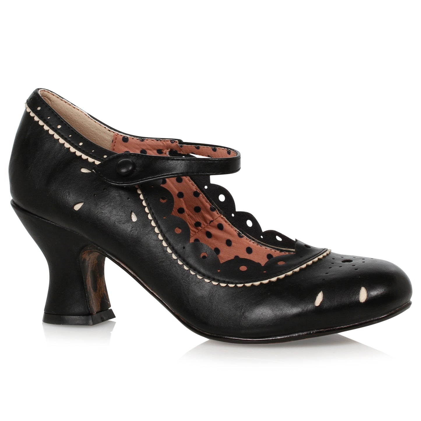 BP254-JOYCE Bettie Page 2.5" Heel Shoe with Detail 2 INCH HEEL