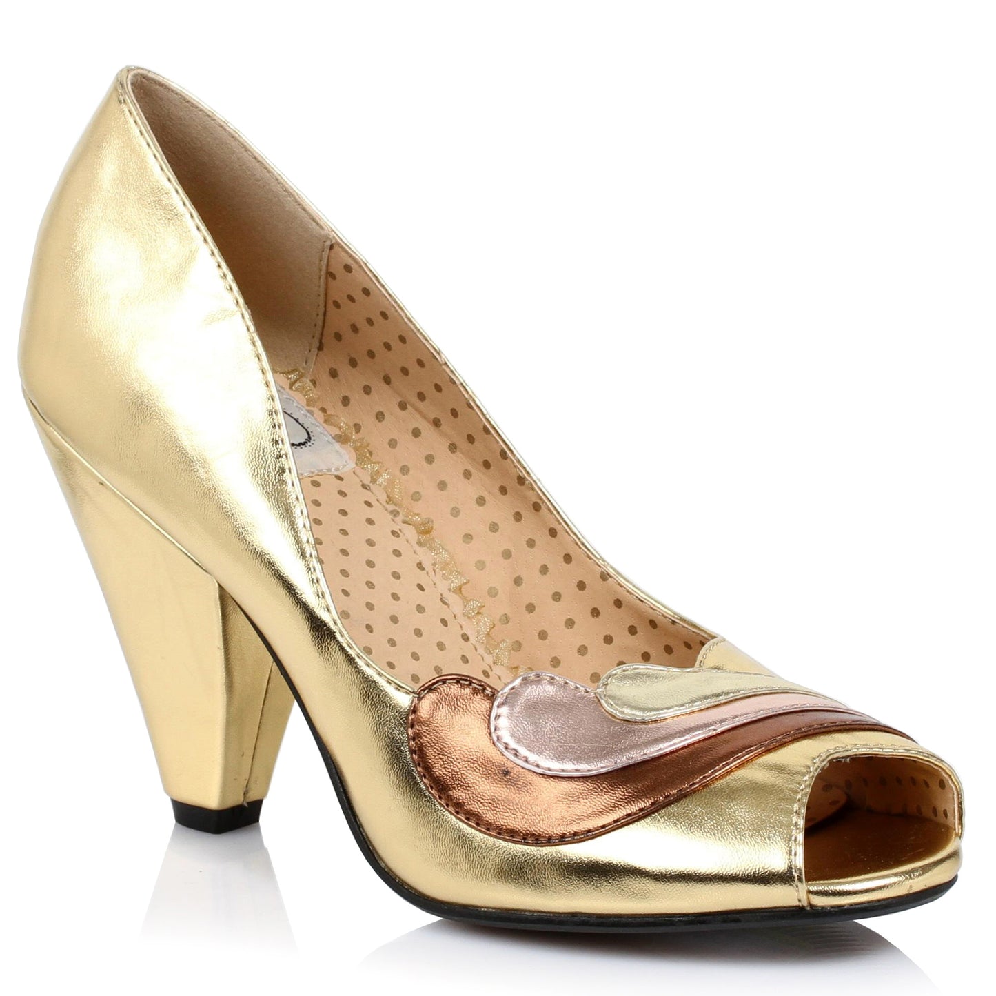 BP403-BEATRICE Bettie Page 3"-1/2 Cone Heel In Microfiber Suede VINTAGE/RE 4 INCH HEEL PUMPS SALES 4 IN