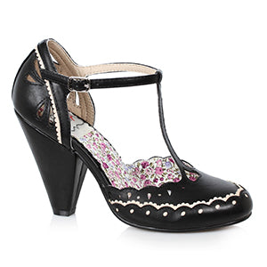 BP403-BIRDIE 4" T-Strap Shoe With Detail