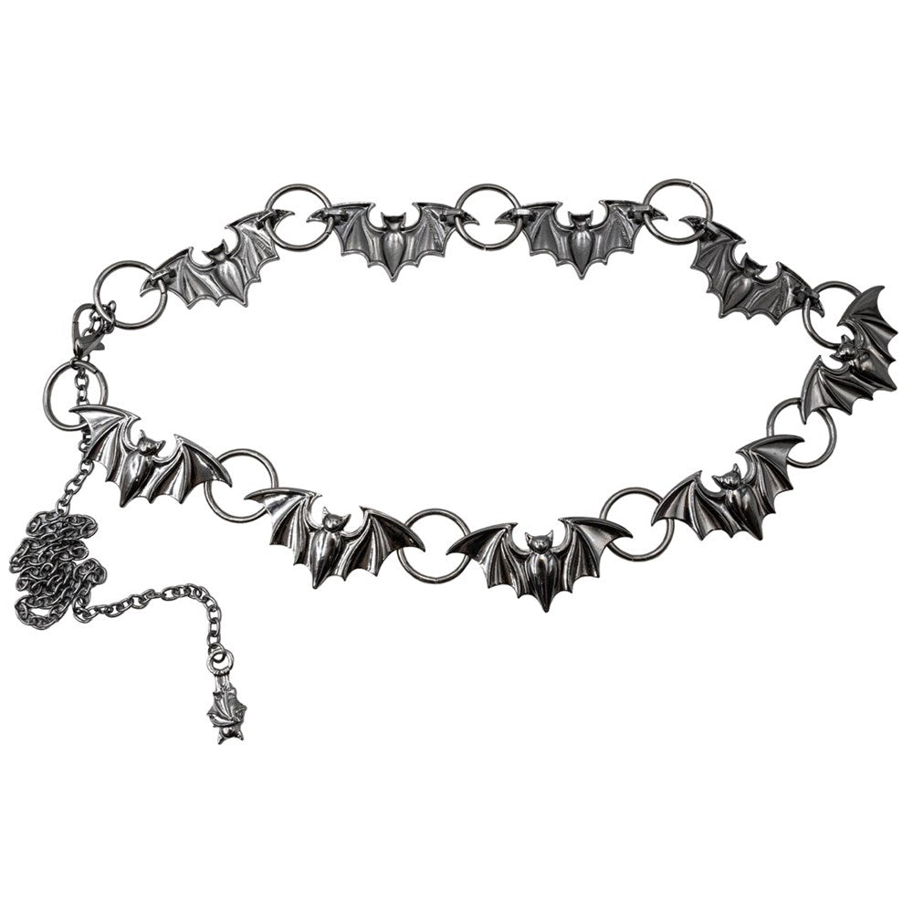 Batty Bats Black Chain Belt Hip Crypt Kreepsville