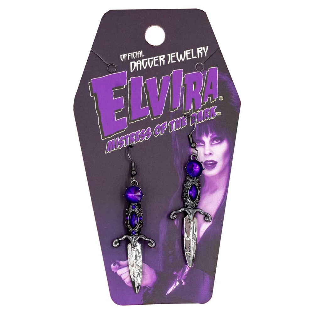 Elvira Dagger Earrings Purple