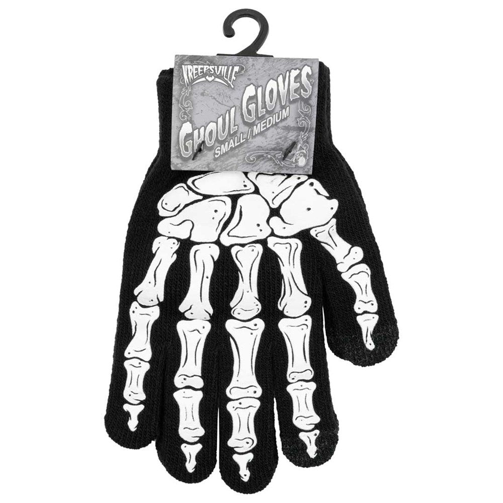 Skeleton Hand Full Knit Gloves