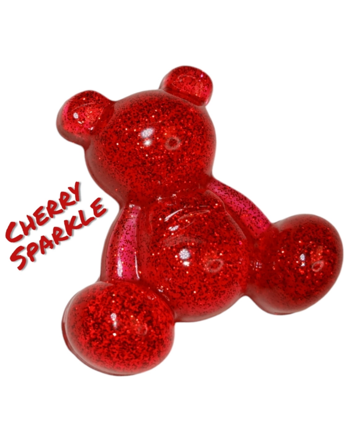Cherry Sparkle Resin Bear