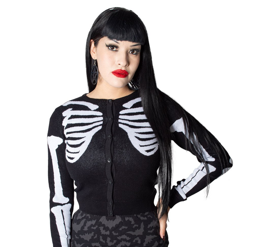 Skeleton Ribcage Bones Cardigan