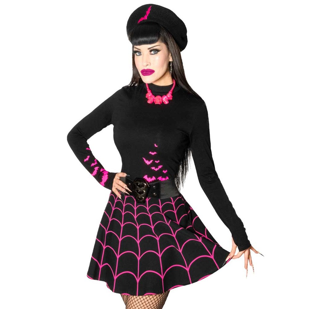 Bat Flock Pink Long Sleeve Top