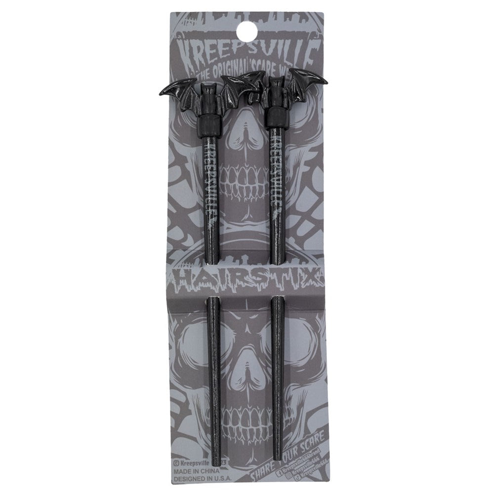 Black Bat Hair Sticks