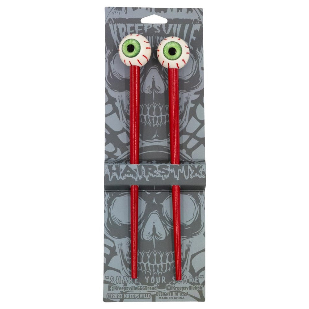 Eyeball Green Hair Sticks
