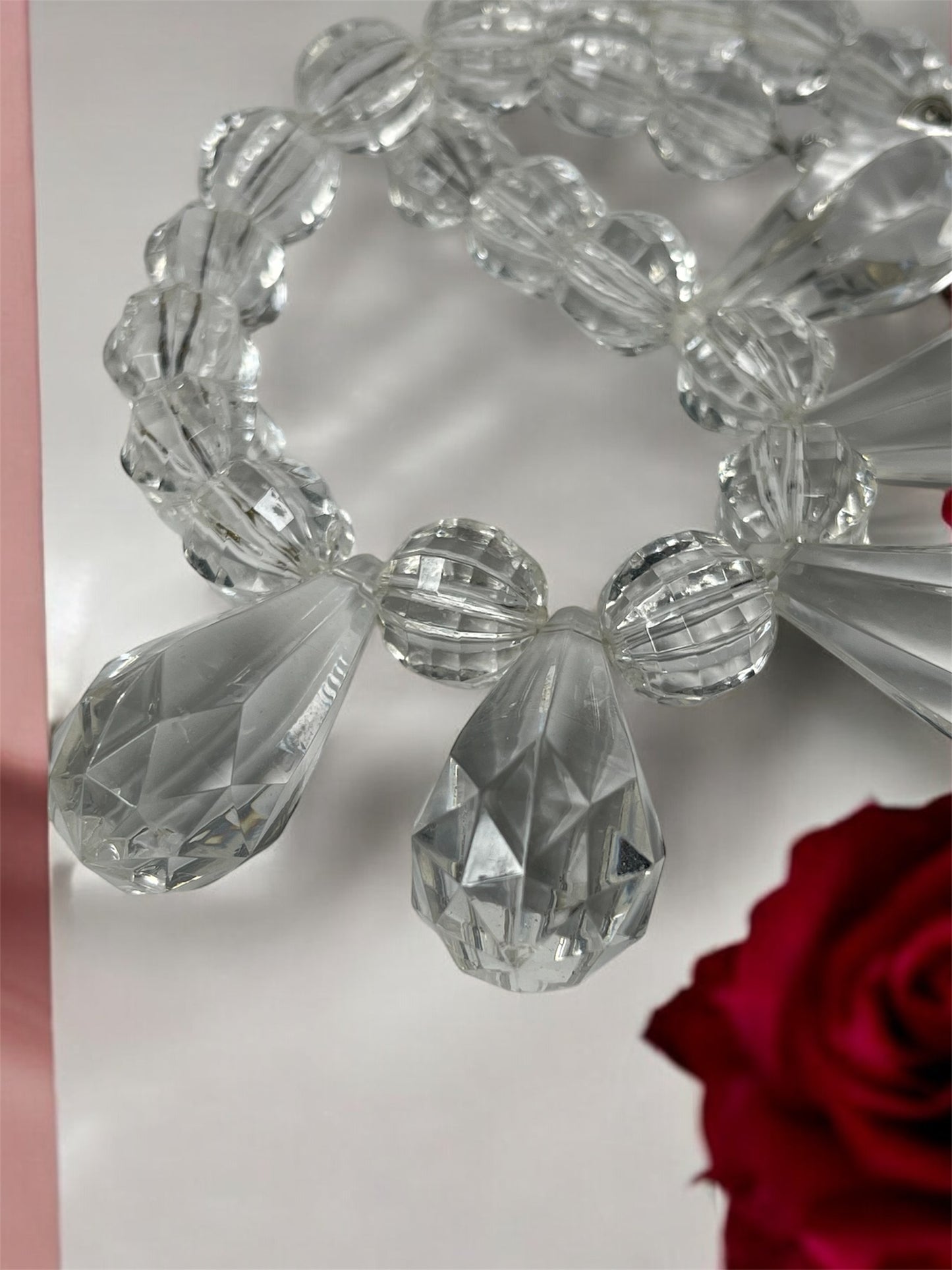 Vintage Chunky Lucite Necklace Statement MCM Jewelry Hip Crypt