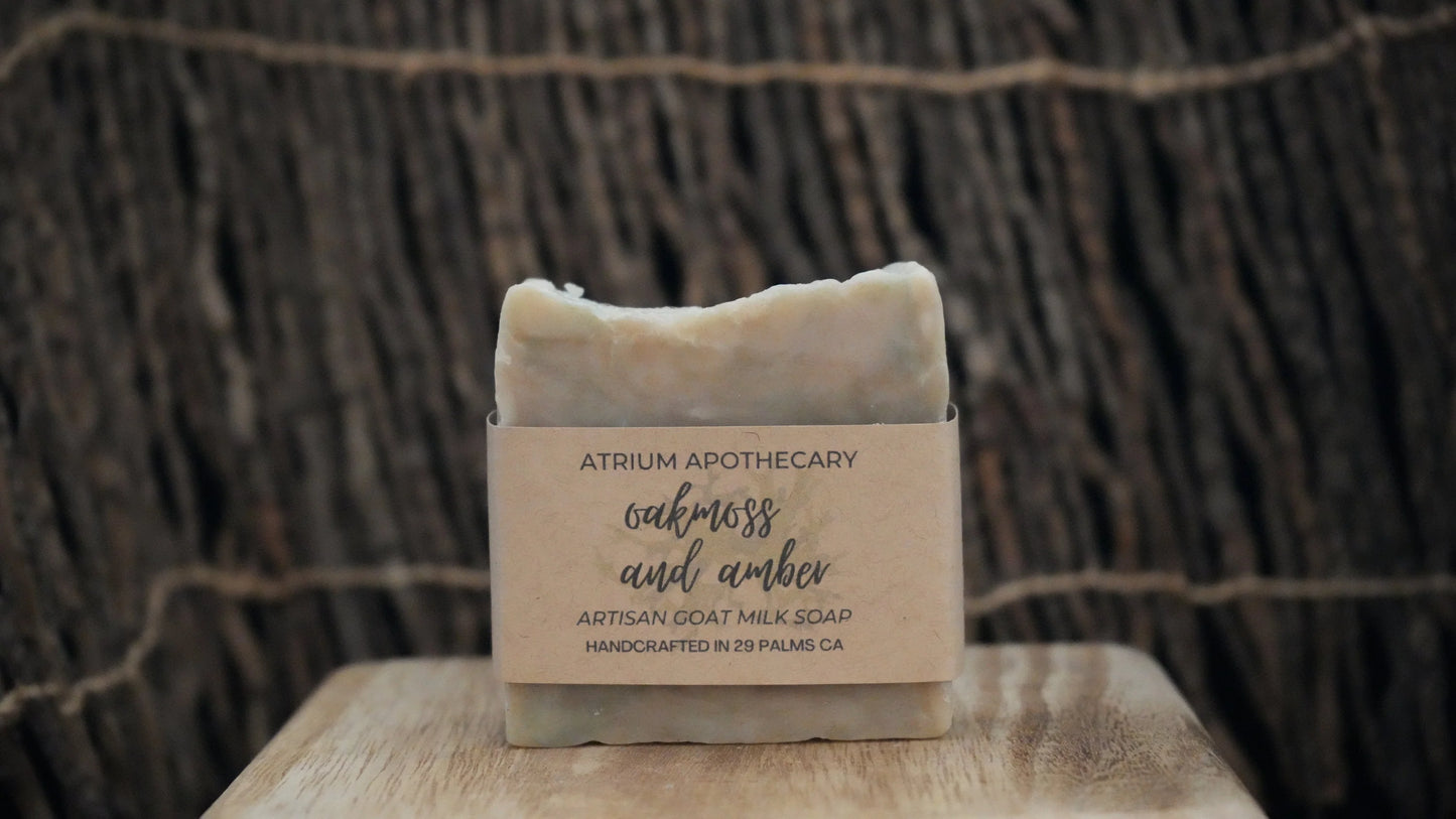 Oakmoss and Amber Artisan Handmade Soap Hip Crypt Atrium Apothecary