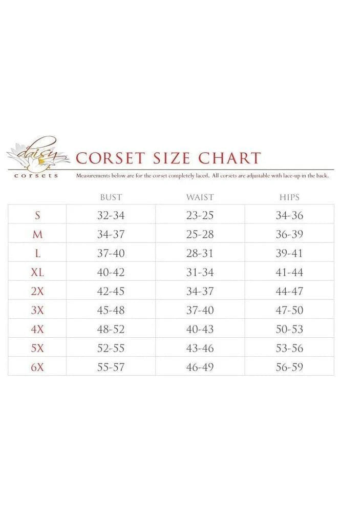 Top Drawer CURVY Steampunk Steel Double Boned Under Bust Corset