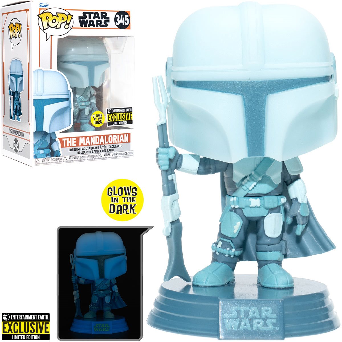 The Mandalorian Hologram GITD Funko Pop! Vinyl - EE Exclusive
