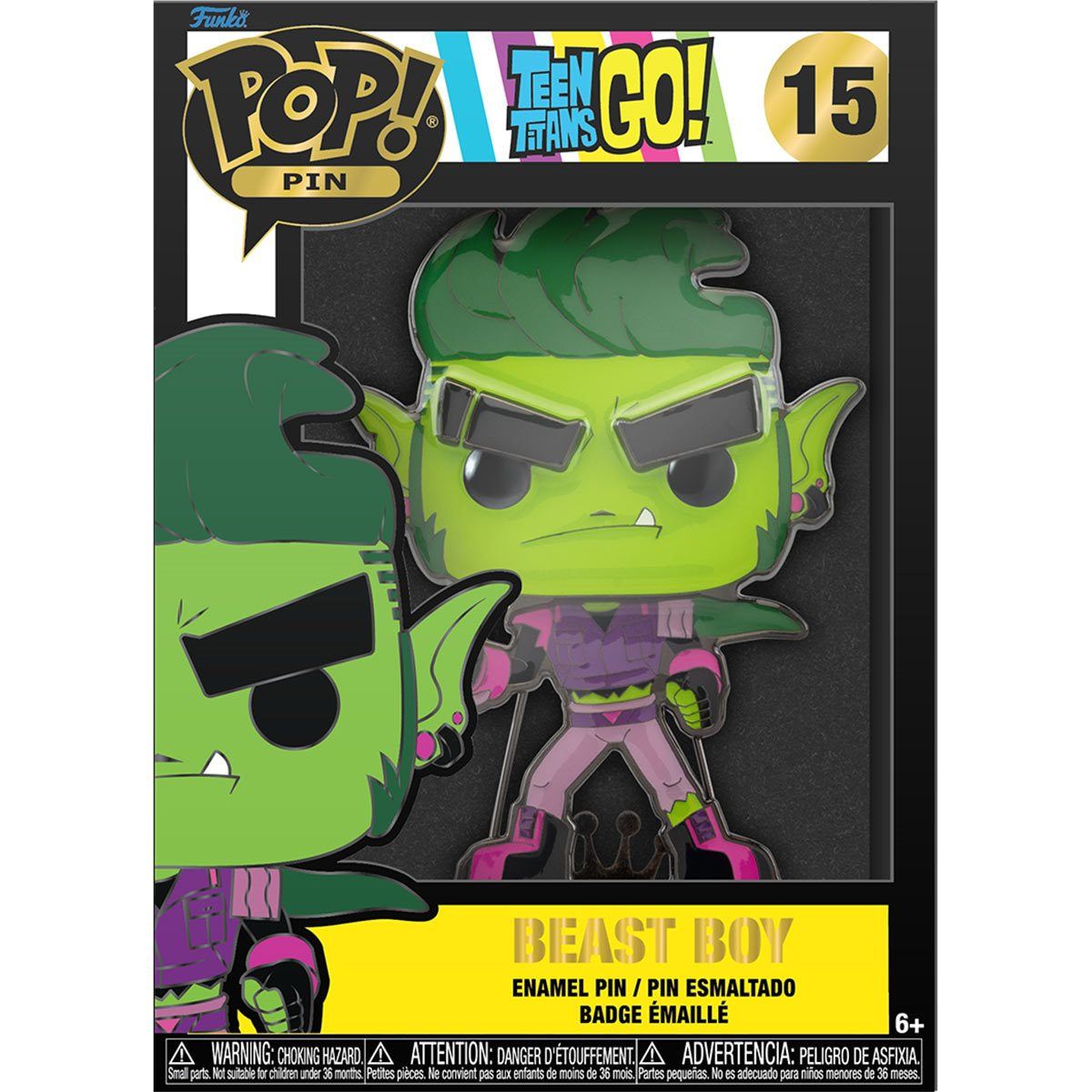 Teen Titans Go! Beast Boy Large Enamel Pop! Pin Funko Collectibles Hip Crypt