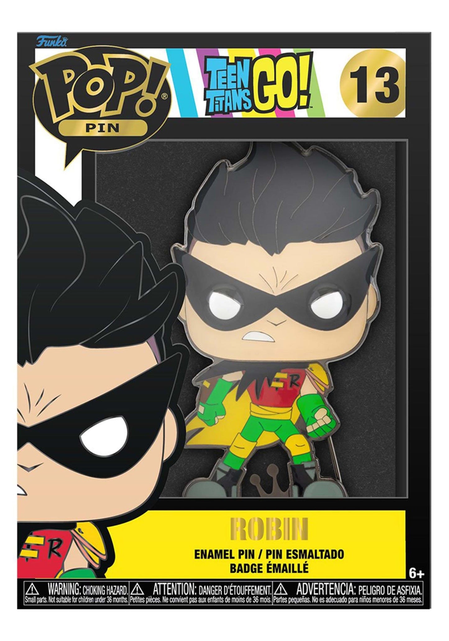 Teen Titans Go! Robin Large Enamel Pop! Pin Funko Collectibles Hip Crypt