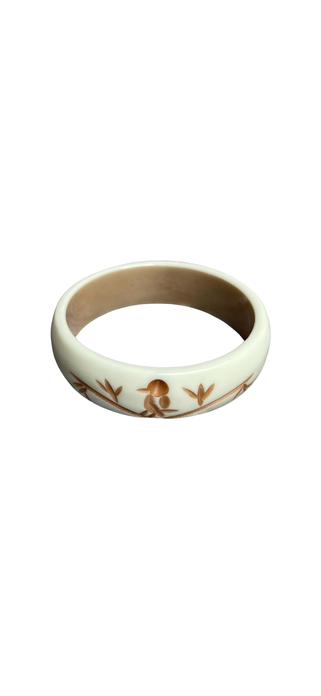 Vintage Hattie Carnegie Carved Catalin Bangle Bracelet