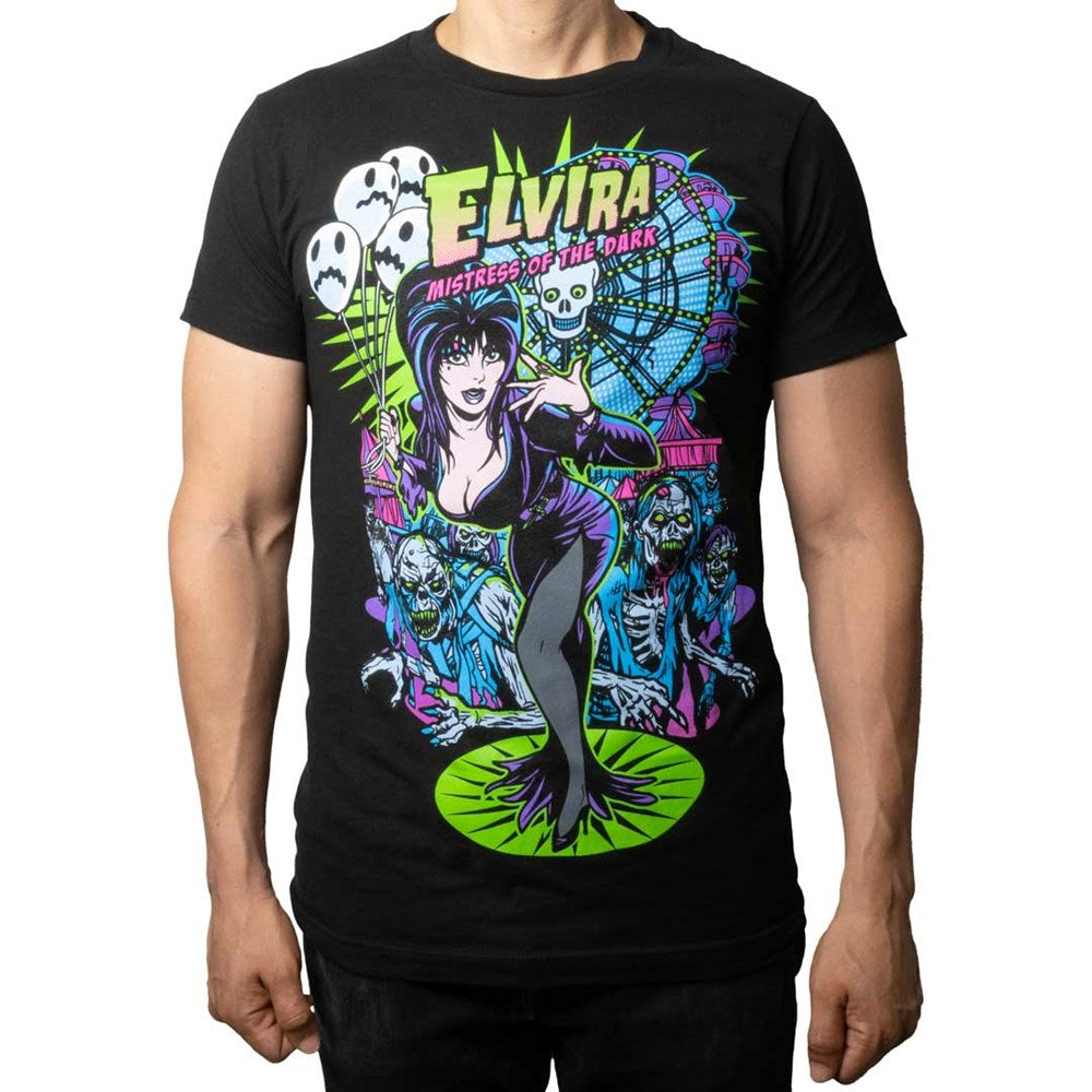Elvira Zombie Ferris Wheel T-Shirt