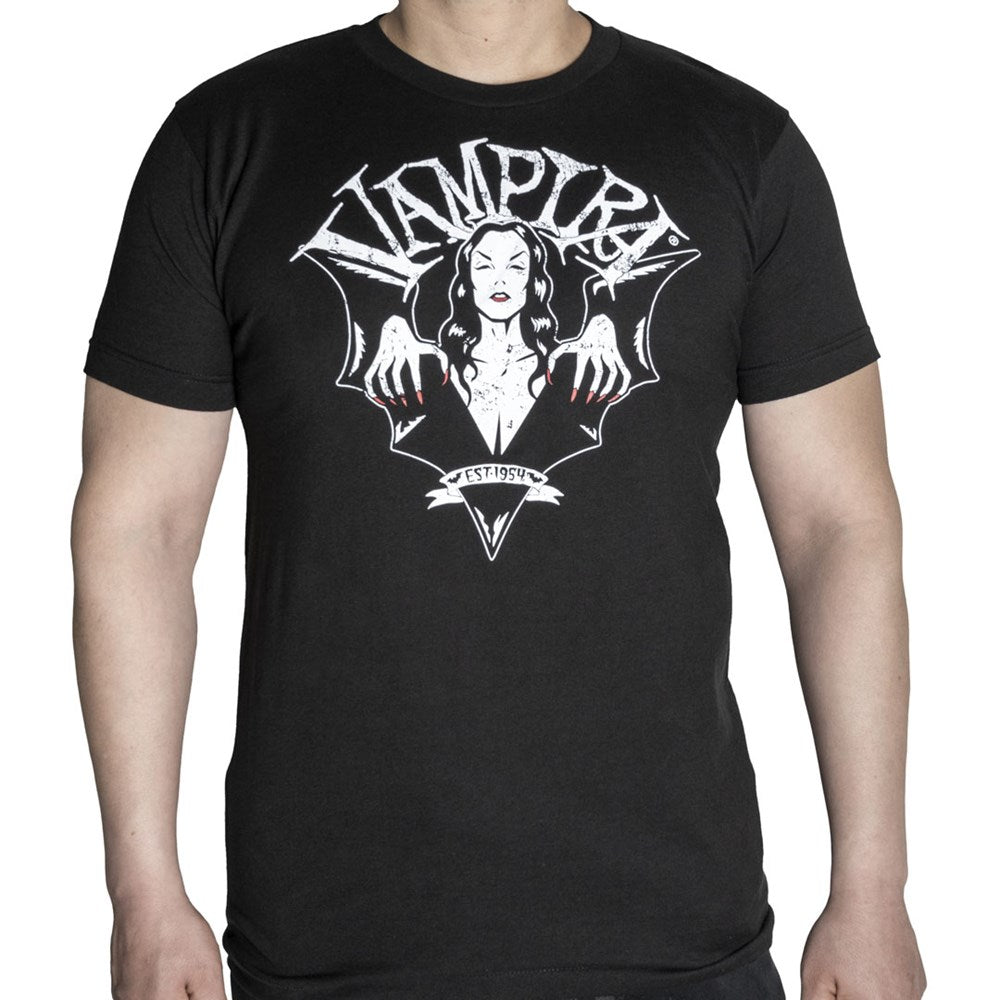 Vampira Bat Wing Crest T-shirt