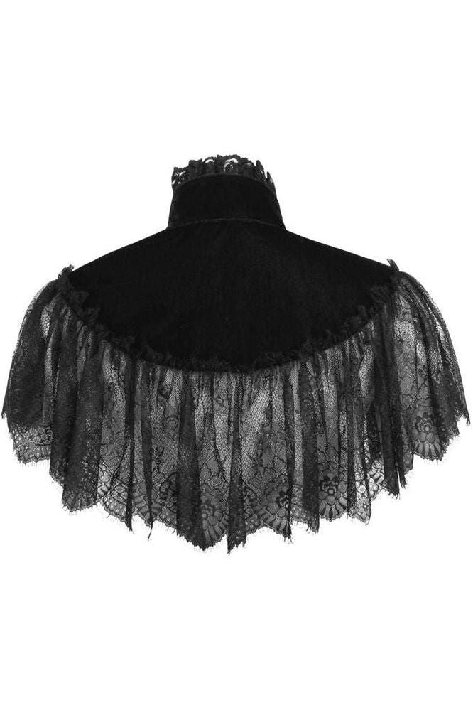 Black Velvet & Lace Capelet - Daisy Corsets