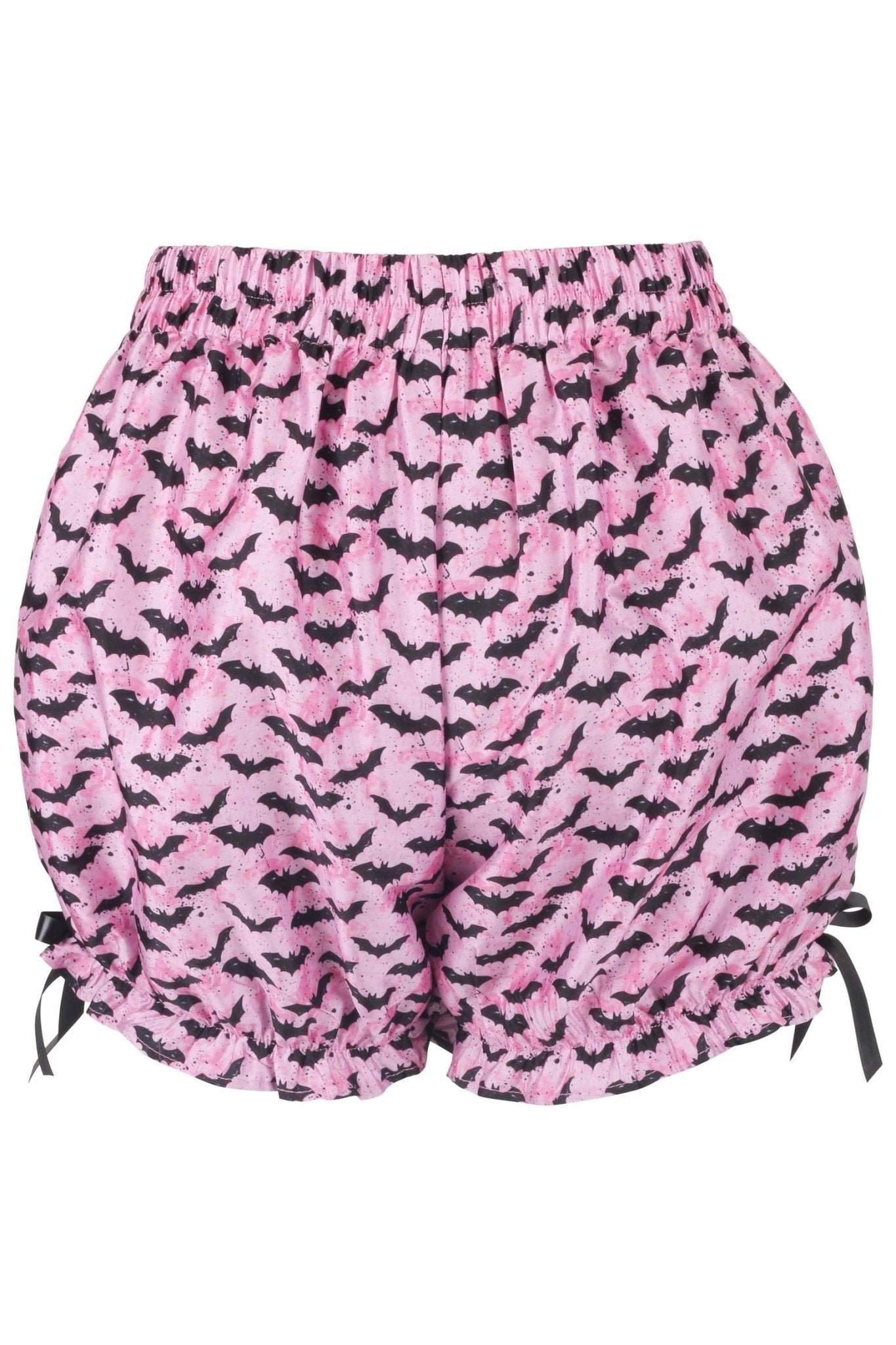 Black/Pink Bats Crepe Bloomers - Daisy Corsets