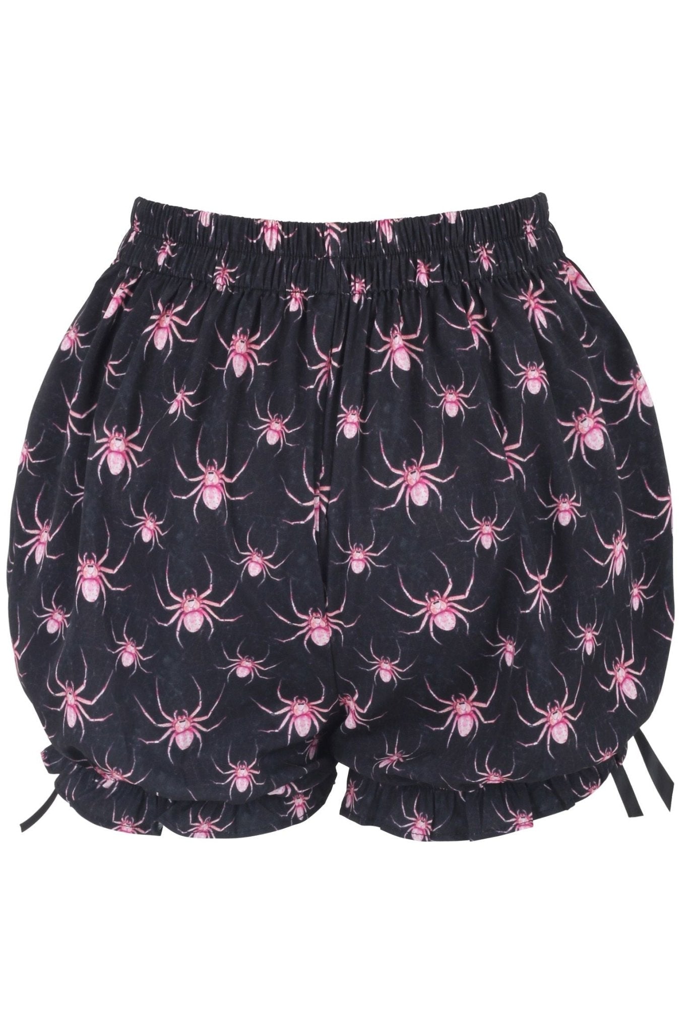 Black/Pink Spider Crepe Bloomers - Daisy Corsets