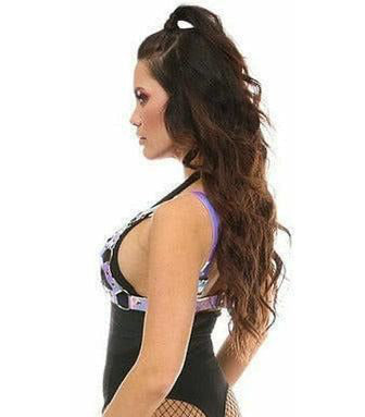 Blue/Purple Holo Strappy Bra Top - Daisy Corsets