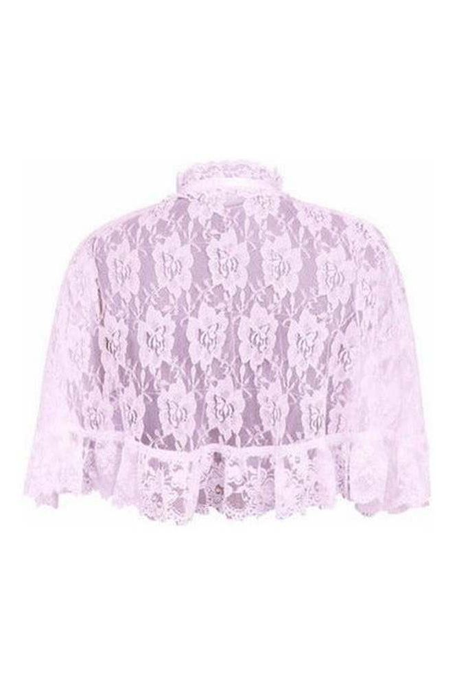 Lt Pink Lace Cape - Daisy Corsets