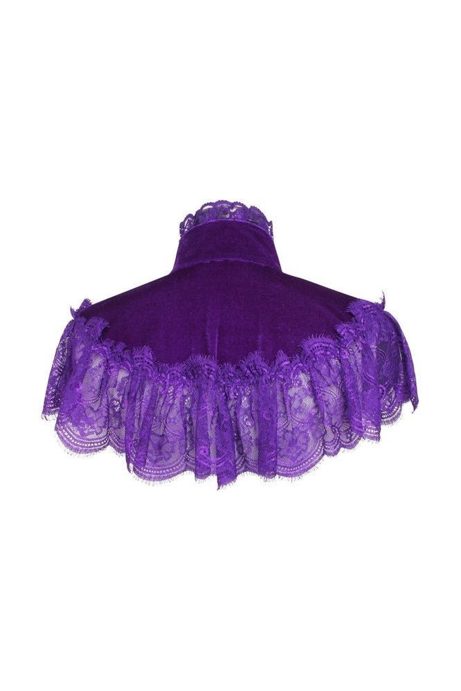 Purple Velvet & Lace Capelet - Daisy Corsets