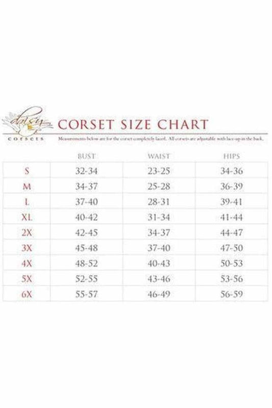Top Drawer CURVY Brown Steampunk Steel Double Boned Under Bust Corset - Daisy Corsets