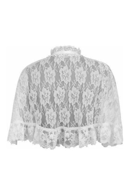 White Lace Cape - Daisy Corsets