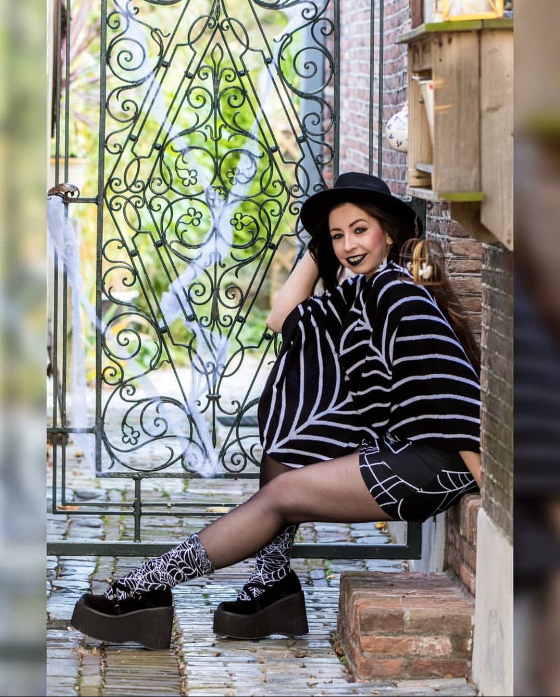 Tangled Web We Weave Poncho Knit Sweater