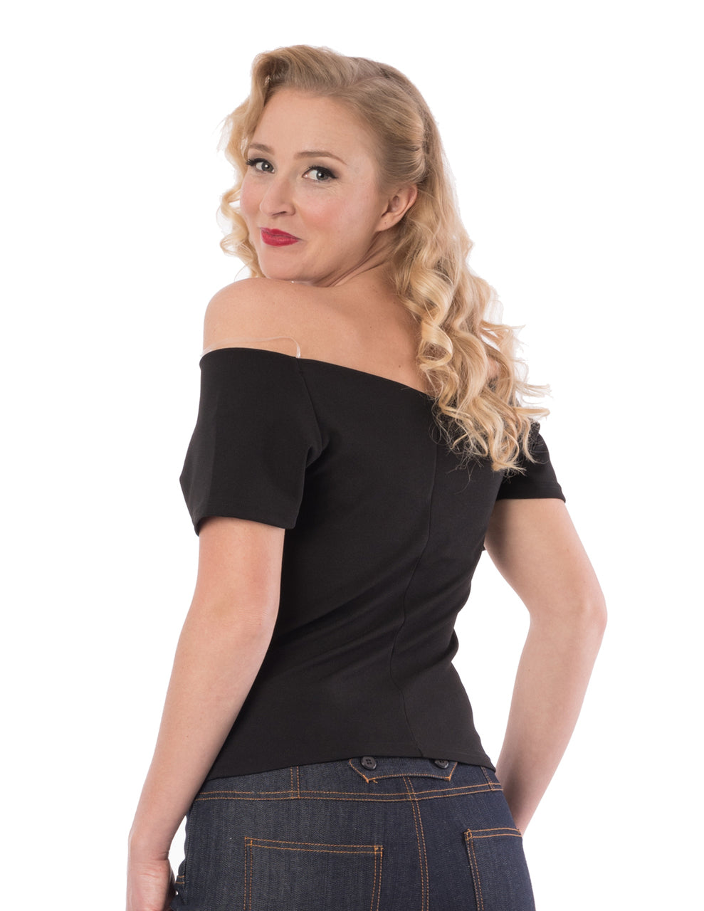 Steady Betty V-Neck Top Rockabilly Steady Clothing Hip Crypt Clothing Plus Size Pinup