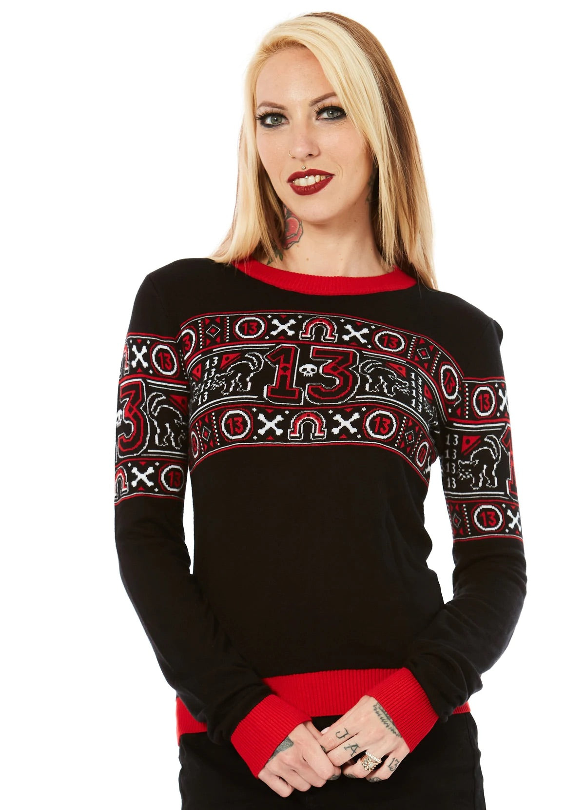 Friday 13th Ugly Sweater Hip Crypt Sourpuss Halloween Spooky Season Christmas