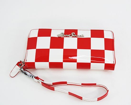 Red and White Checkerboard Wallet/Wristlet