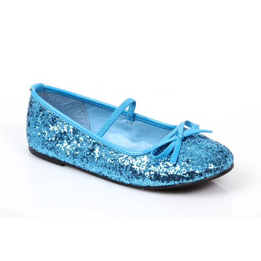 013-BALLET-G 1031 Shoes  Heel Ballet Slipper with glitter Childrens. FLATS