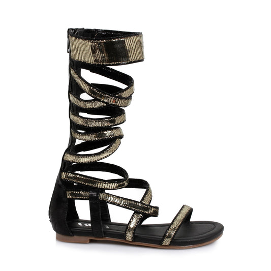 015-NILE Ellie Shoes  Gladiator Flat Sandal. FLATS KNEE HIGH