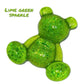 Lime Green Sparkle Resin Bear