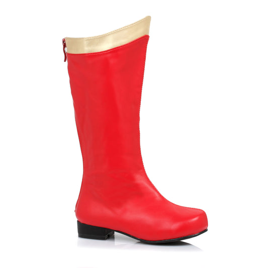 101-SUPER 1031 Shoes 1" Heel Superhero Boot. Children KNEE HIGH