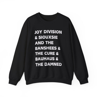 Vintage Goth Band Sweatshirt - Joy Division & The Cure Inspired Unisex Crewneck