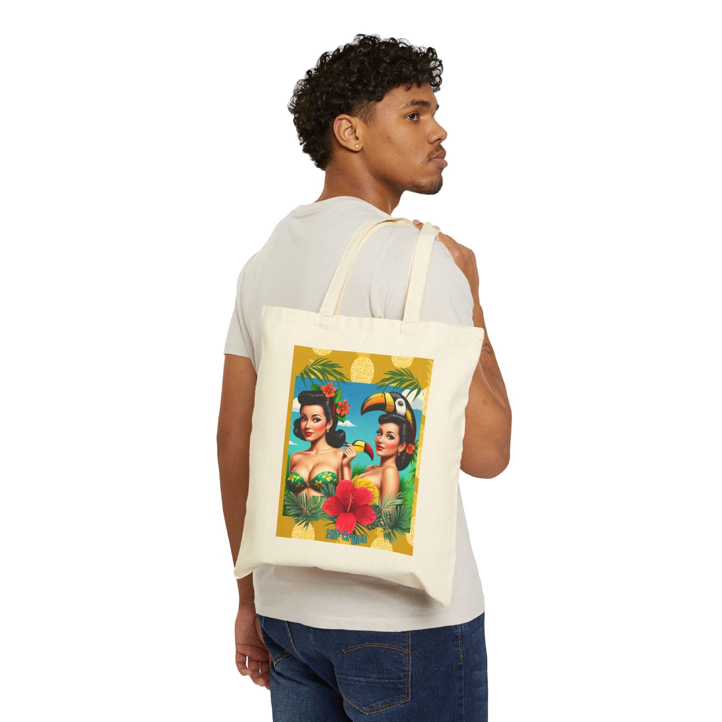 Pineapple Girls Cotton Canvas Tote Bag