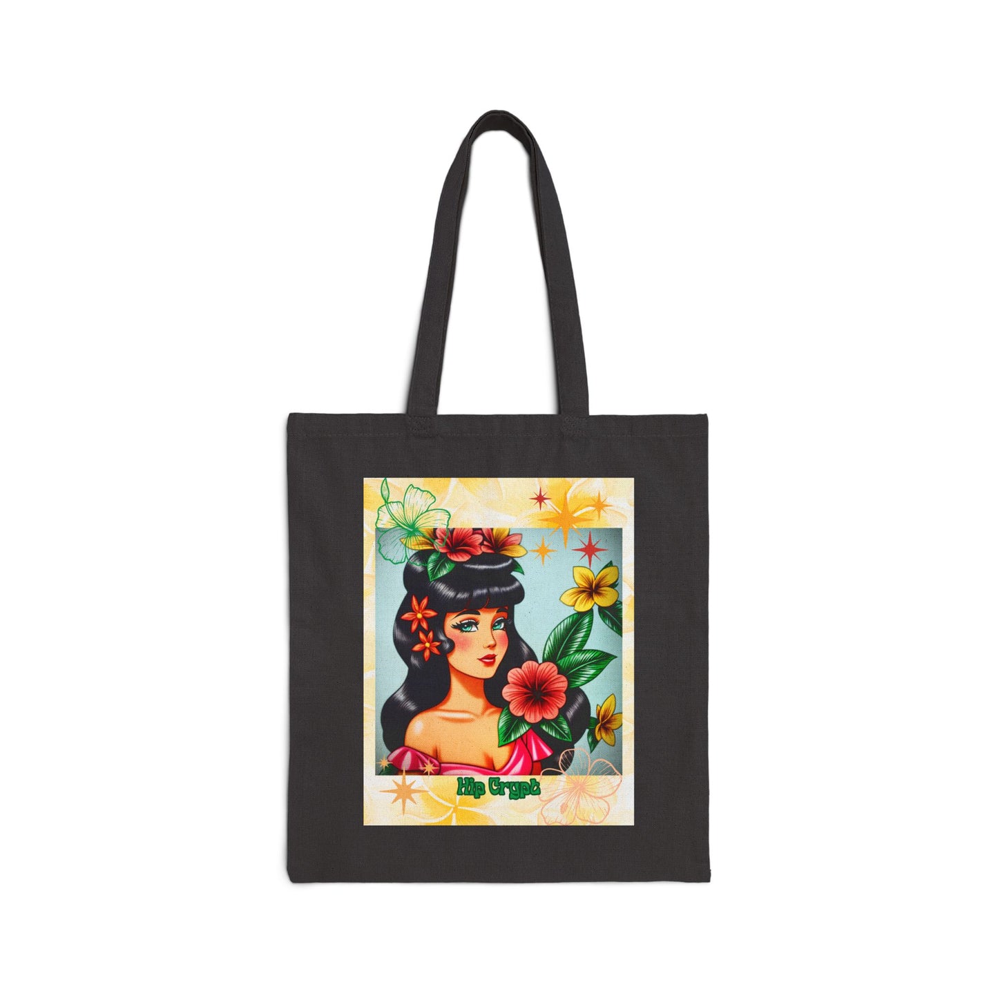 Vintage Tiki Girl Tropical Tote