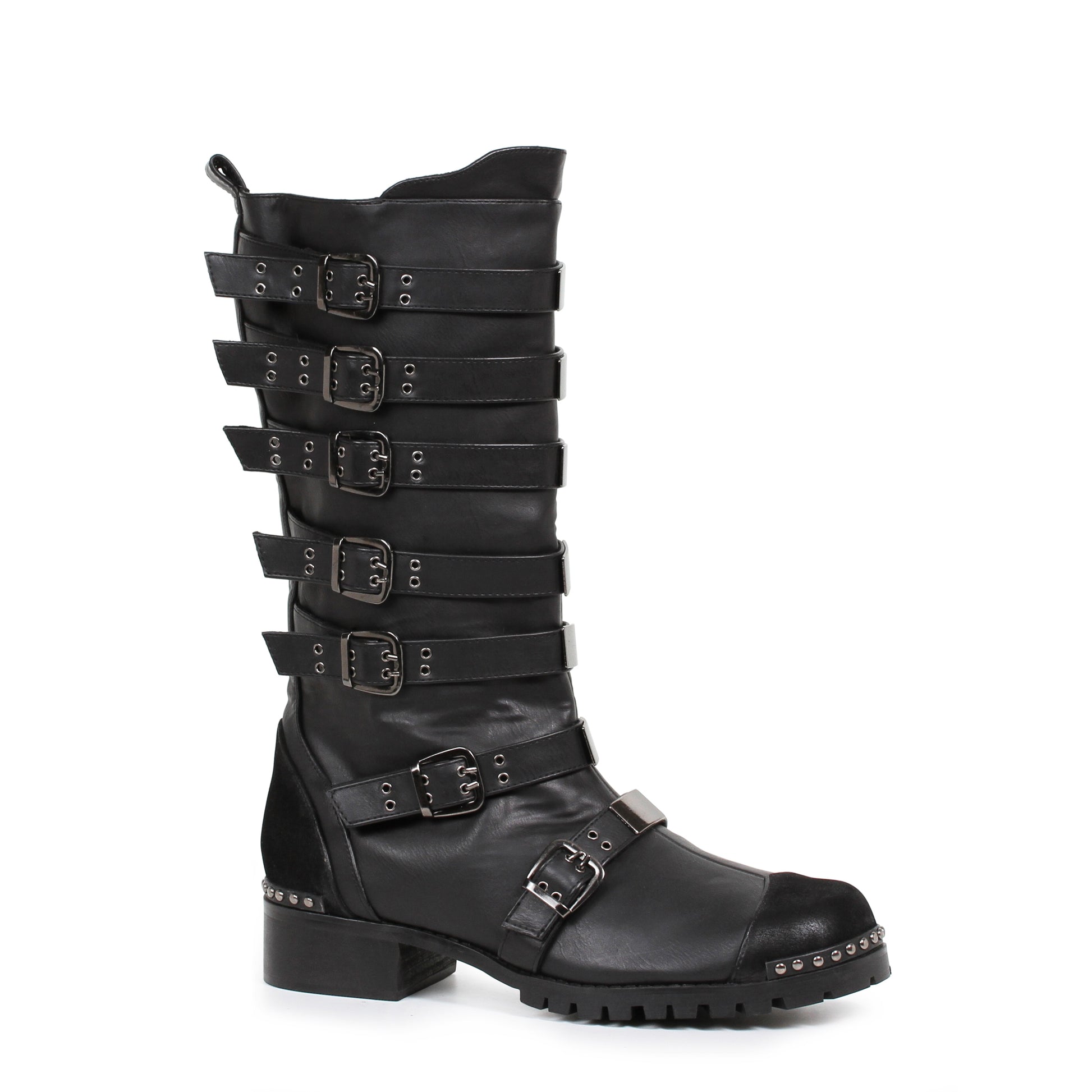 158-PUNK 1031 Shoes 1.5" Mens Knee Boot with Buckles KNEE HIGH