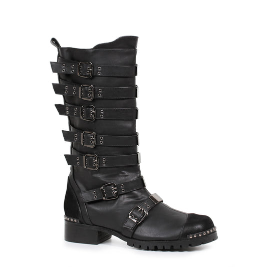 158-PUNK 1031 Shoes 1.5" Mens Knee Boot with Buckles KNEE HIGH