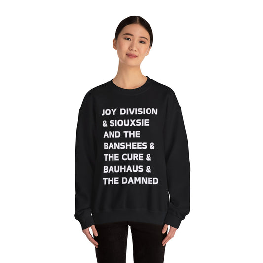 Vintage Goth Band Sweatshirt - Joy Division & The Cure Inspired Unisex Crewneck