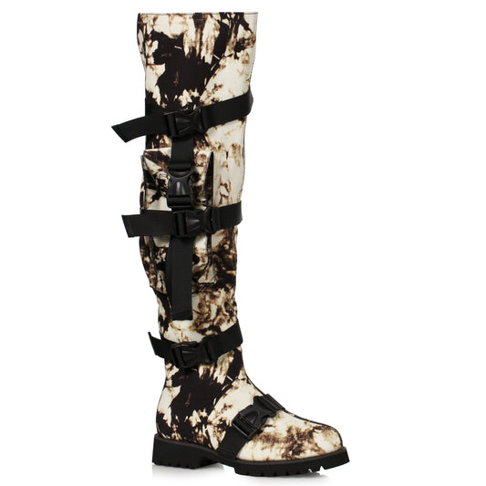 183-MYRA Ellie Shoes 1" Women's Over the Knee Splatter Boot FLATS KNEE HIGH